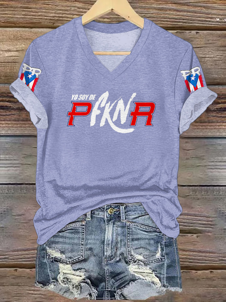 Bad Bunny Puerto Rico V-neck T-Shirt