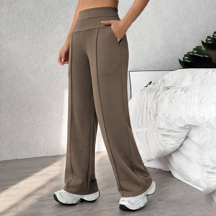 Yoga Pants Straight Leg for Women High Waist Workout Pants With Pockets Stretch Casual Sweatpants for Leisure brilliant