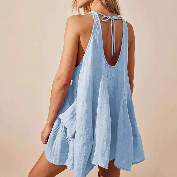 Babydoll Dress for Women Scoop Neck Loose Tank Top Dress Sleeveless Swing Flowy Sundresses for Daily Wear gorgeous