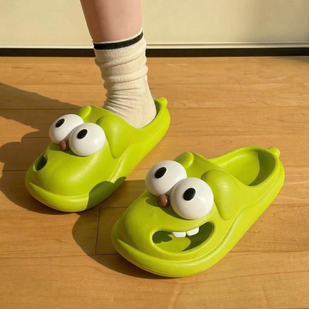 Animal Slippers for Women Closed Toe Cartoon Dog Slippers Casual Thick Sole Indoor Slides for Home Bedroom heathly