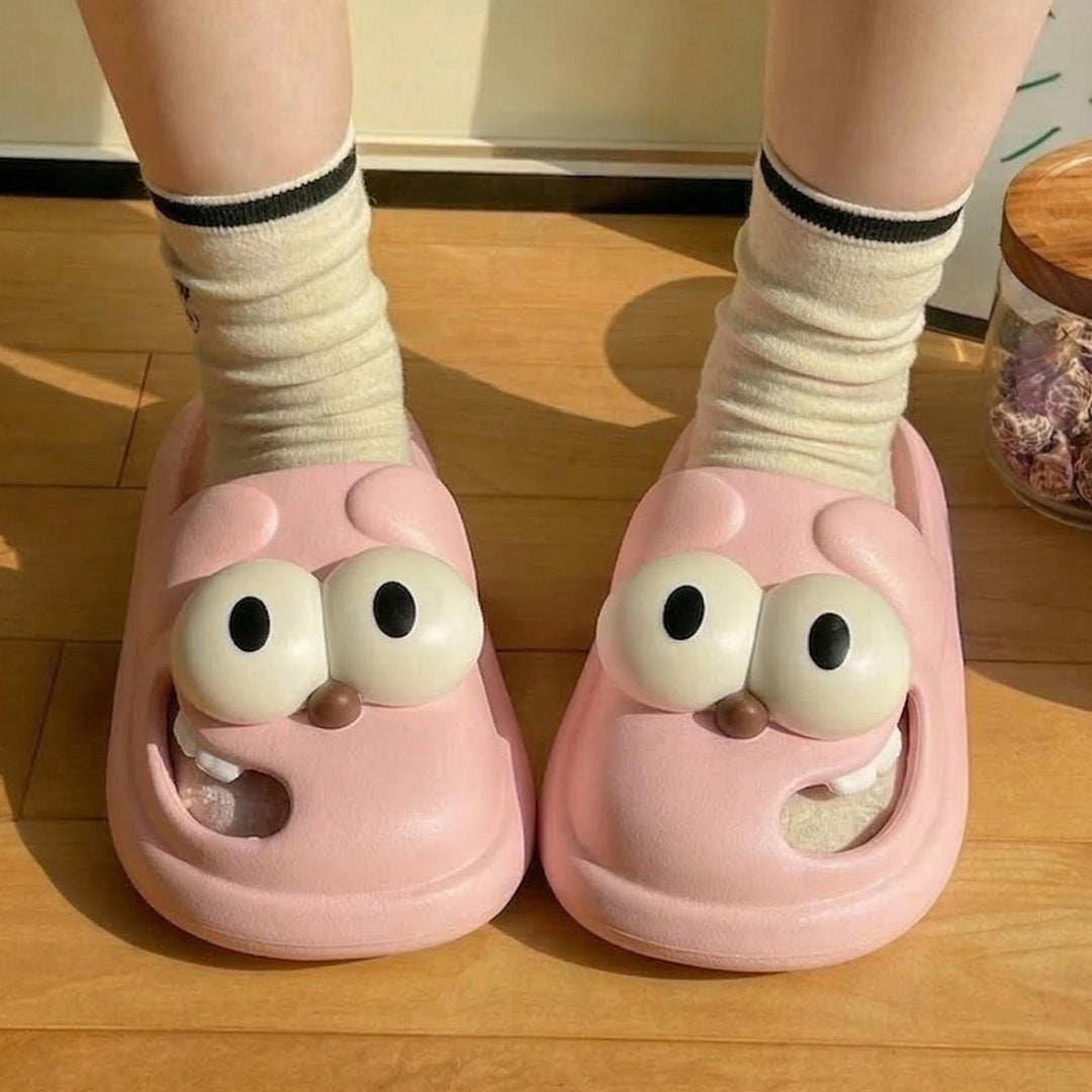 Animal Slippers for Women Closed Toe Cartoon Dog Slippers Casual Thick Sole Indoor Slides for Home Bedroom heathly
