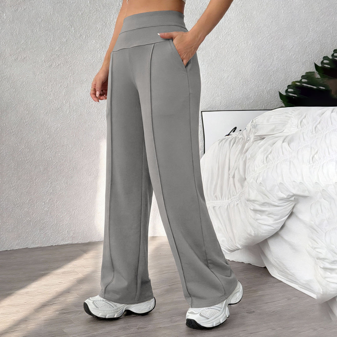 Yoga Pants Straight Leg for Women High Waist Workout Pants With Pockets Stretch Casual Sweatpants for Leisure brilliant