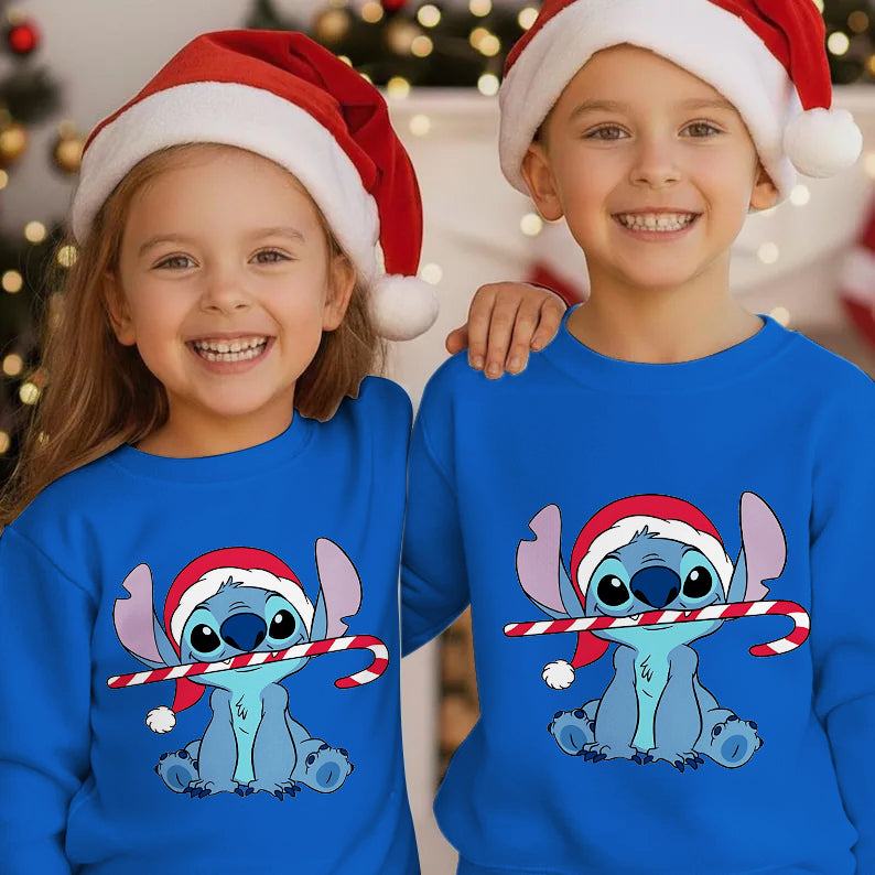Cartoon Snoopy Christmas Children's Crew Neck Sweatshirt