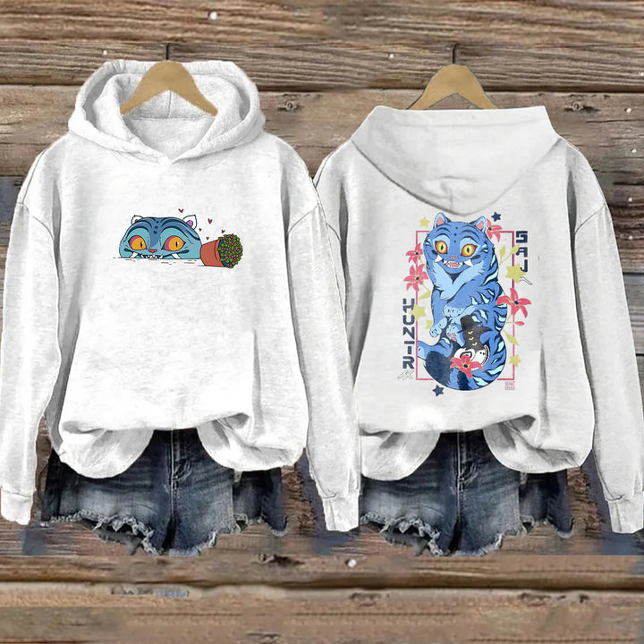 Demon Hunters Derpy Tiger Long Sleeve Printed Hoodie