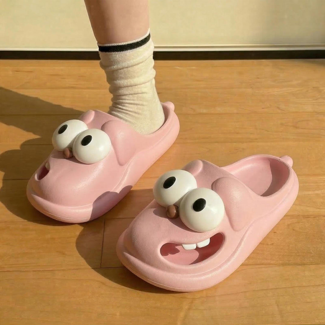 Animal Slippers for Women Closed Toe Cartoon Dog Slippers Casual Thick Sole Indoor Slides for Home Bedroom heathly