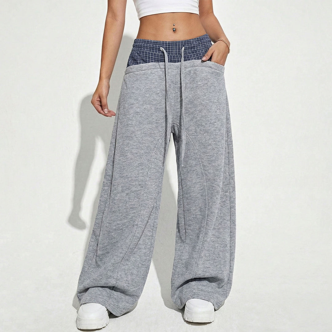 Baggy Sweatpants Women High Waisted Long Barrel Trousers Joggers With Drawstring Elastic Waist for Dating admired