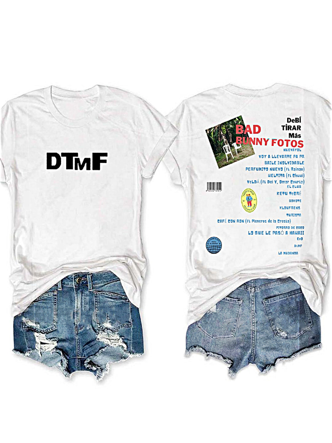 Women's Puerto Rican Dtmf Crew Crew Neck T-shirt