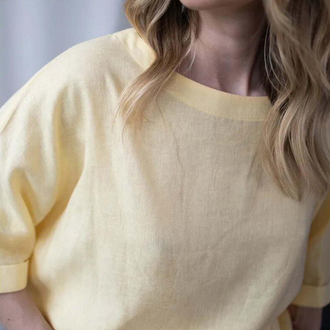 Matching Skirt Set Two Piece Linen 3/4 Sleeve Top with Flowy Skirt Summer Lounge Outfits for Going Out Travel delightful