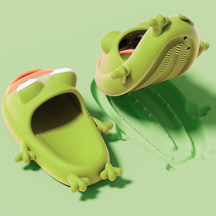 Cute Frog Slippers Non-Slip Funny Animal Slides Summer Couple Slippers for Home Bathroom Indoor Outdoor greater