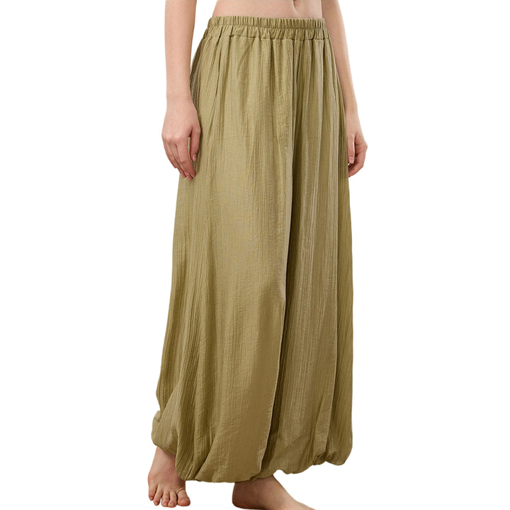 Yoga Harem Pants Women Elastic Waist Casual Yoga Pants Boho Flowy Hippie Trousers for Workout Sports Dance like-minded