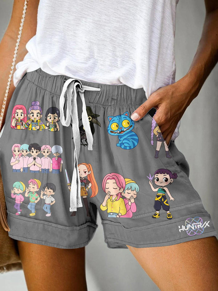 Demon Hunters Huntrix Print Casual Shorts