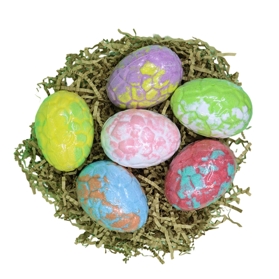 Easter Bath Bombs for Kids 6 Piece Dinosaur Egg Natural Bubble Bath Bombs Easter Basket Stuffers for Holiday decent