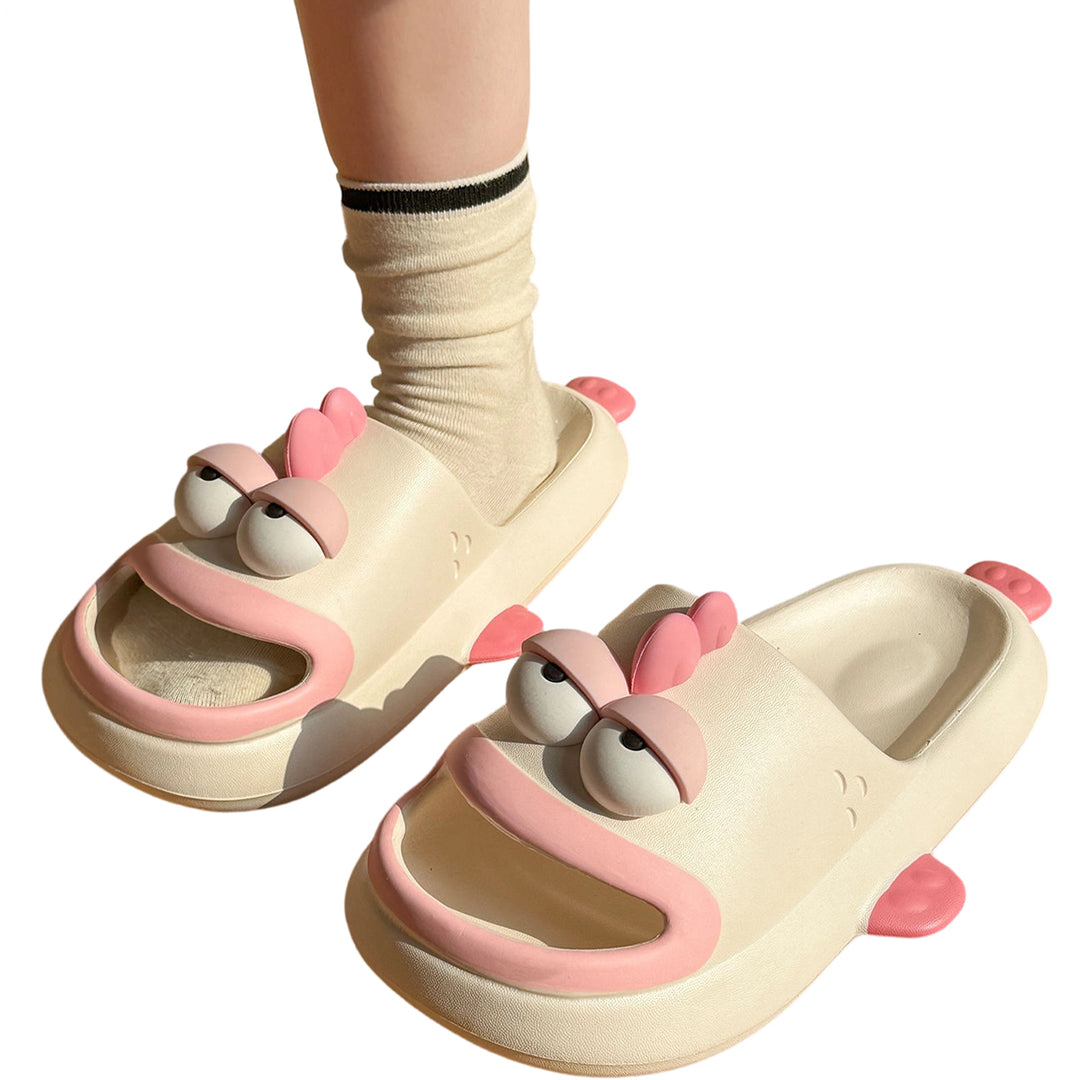 Fish Slippers for Women Open Toe Indoor Funny Animal Slippers Cartoon Anti-Slip Shower Slides for Bedroom ingenious