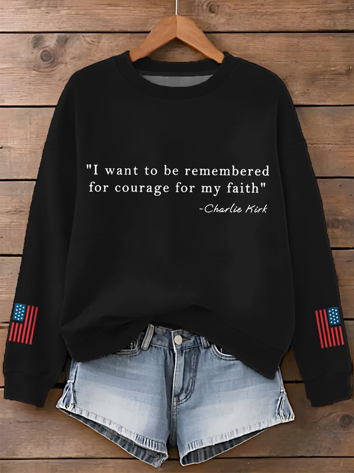 Freedom Printed Long Sleeve Casual Top