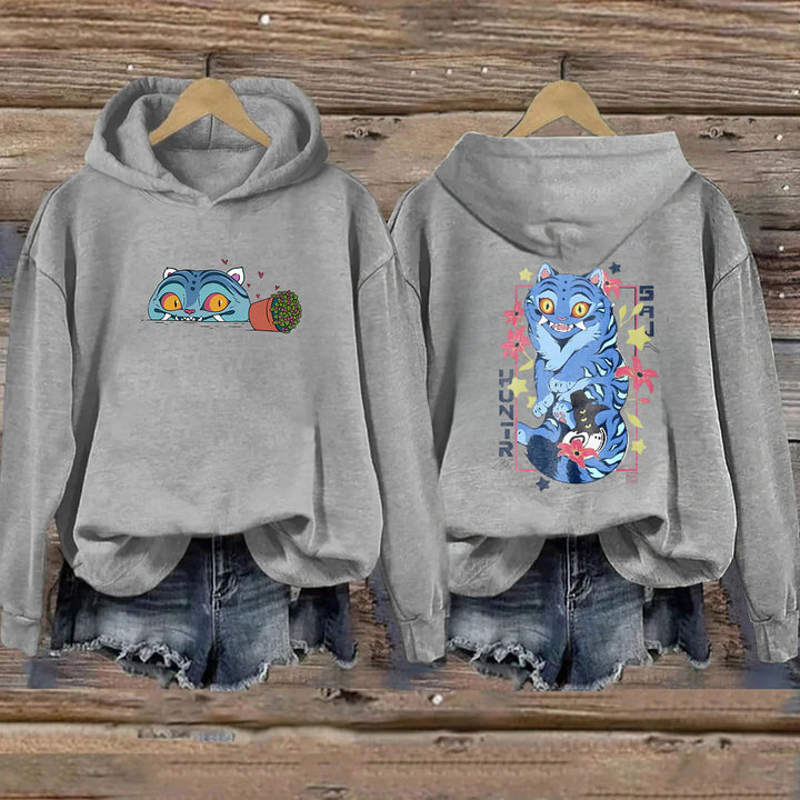 Demon Hunters Derpy Tiger Long Sleeve Printed Hoodie
