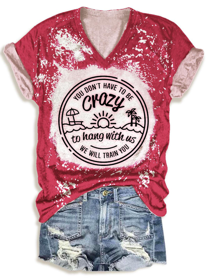 Summer Beach Vacation V-Neck T-Shirt