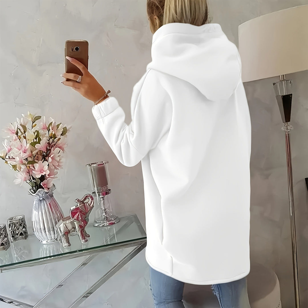 Oversized Zip Up Hoodie for Women Asymmetric Long Sleeve Trendy Hoodies Jackets with Large Hood for Travel attractively