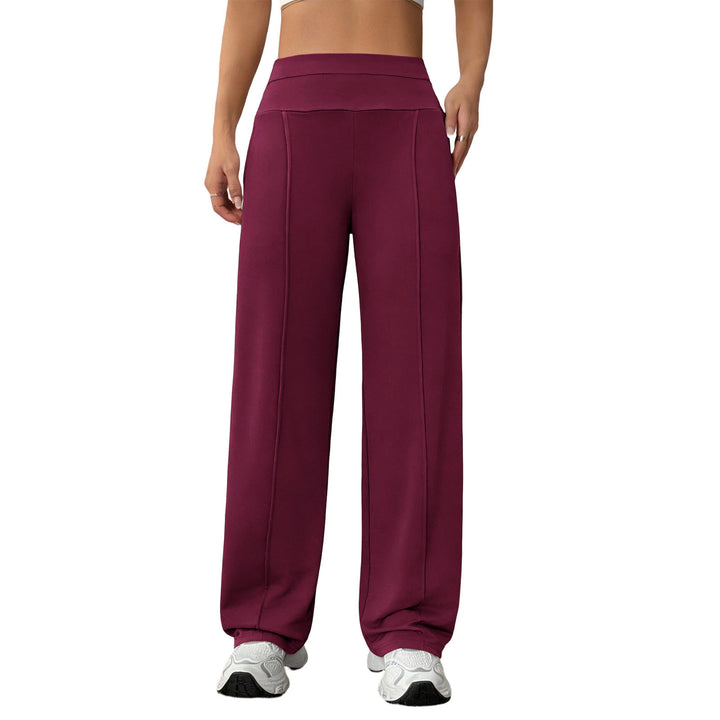 Yoga Pants Straight Leg for Women High Waist Workout Pants With Pockets Stretch Casual Sweatpants for Leisure brilliant