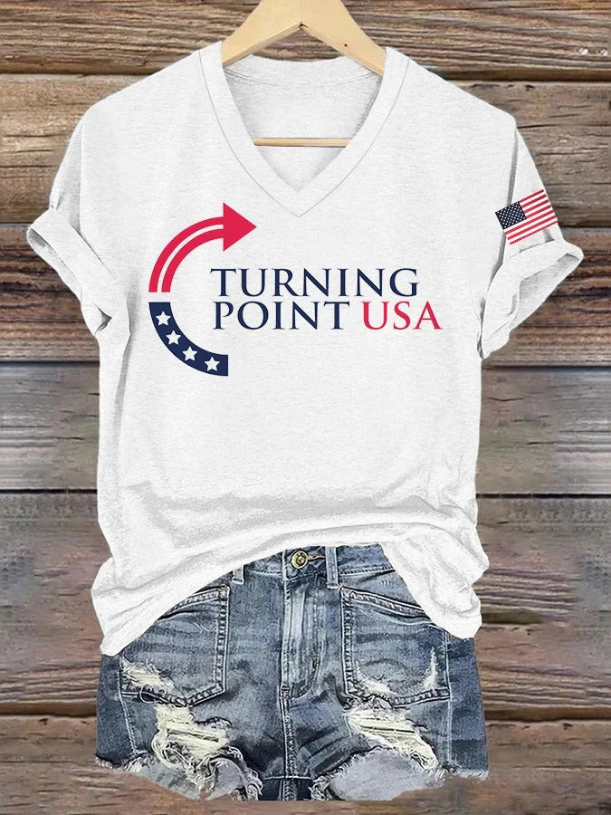 In Memory Of Charlie Kirk V-neck T-Shirt