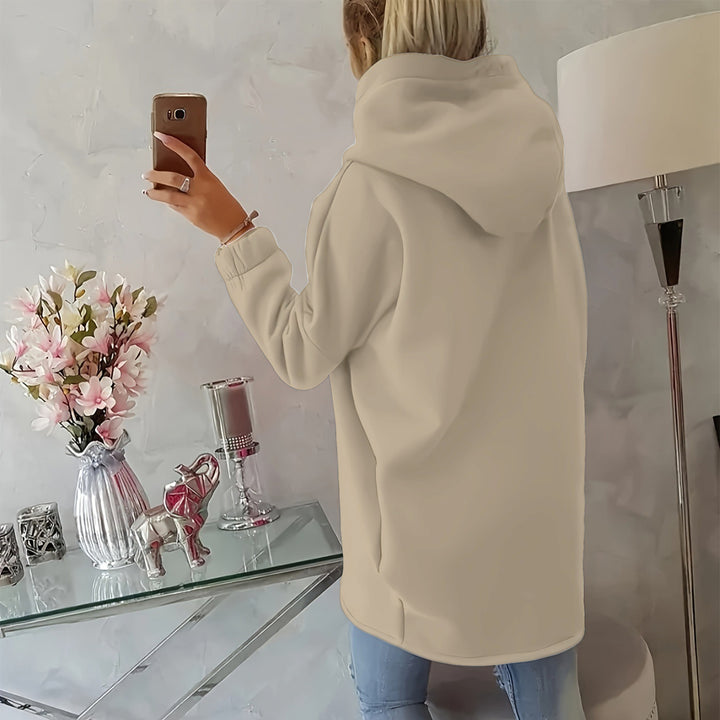 Oversized Zip Up Hoodie for Women Asymmetric Long Sleeve Trendy Hoodies Jackets with Large Hood for Travel attractively