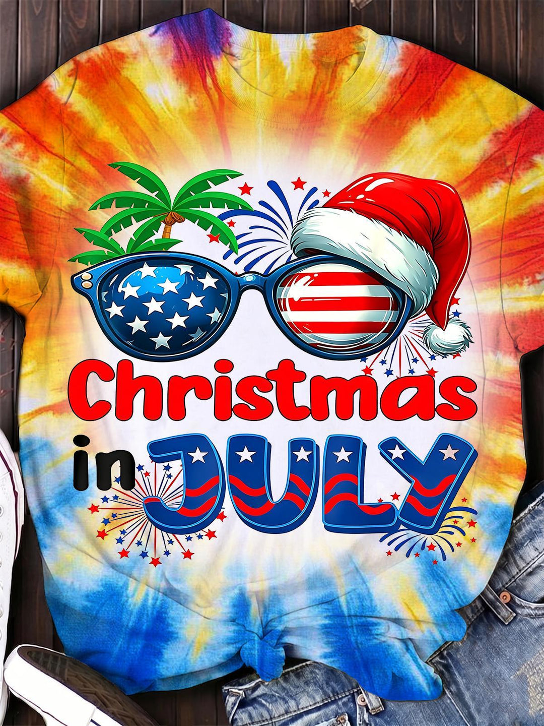 Christmas In July Women's Short Sleeve Crew Neck T-shirt