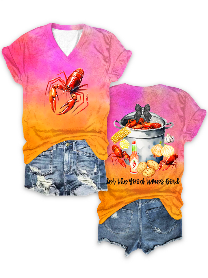 Let The Good Times Boil V-neck T-Shirt