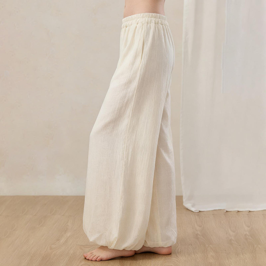 Yoga Harem Pants Women Elastic Waist Casual Yoga Pants Boho Flowy Hippie Trousers for Workout Sports Dance like-minded