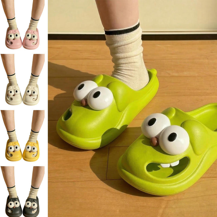 Animal Slippers for Women Closed Toe Cartoon Dog Slippers Casual Thick Sole Indoor Slides for Home Bedroom heathly