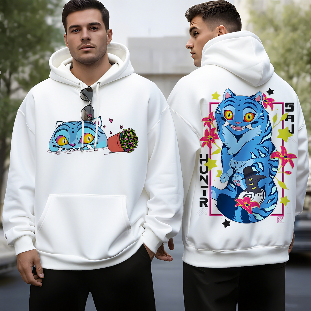 Demon Hunter Tiger Unisex Long Sleeve Hooded Pocket Sweatshirt