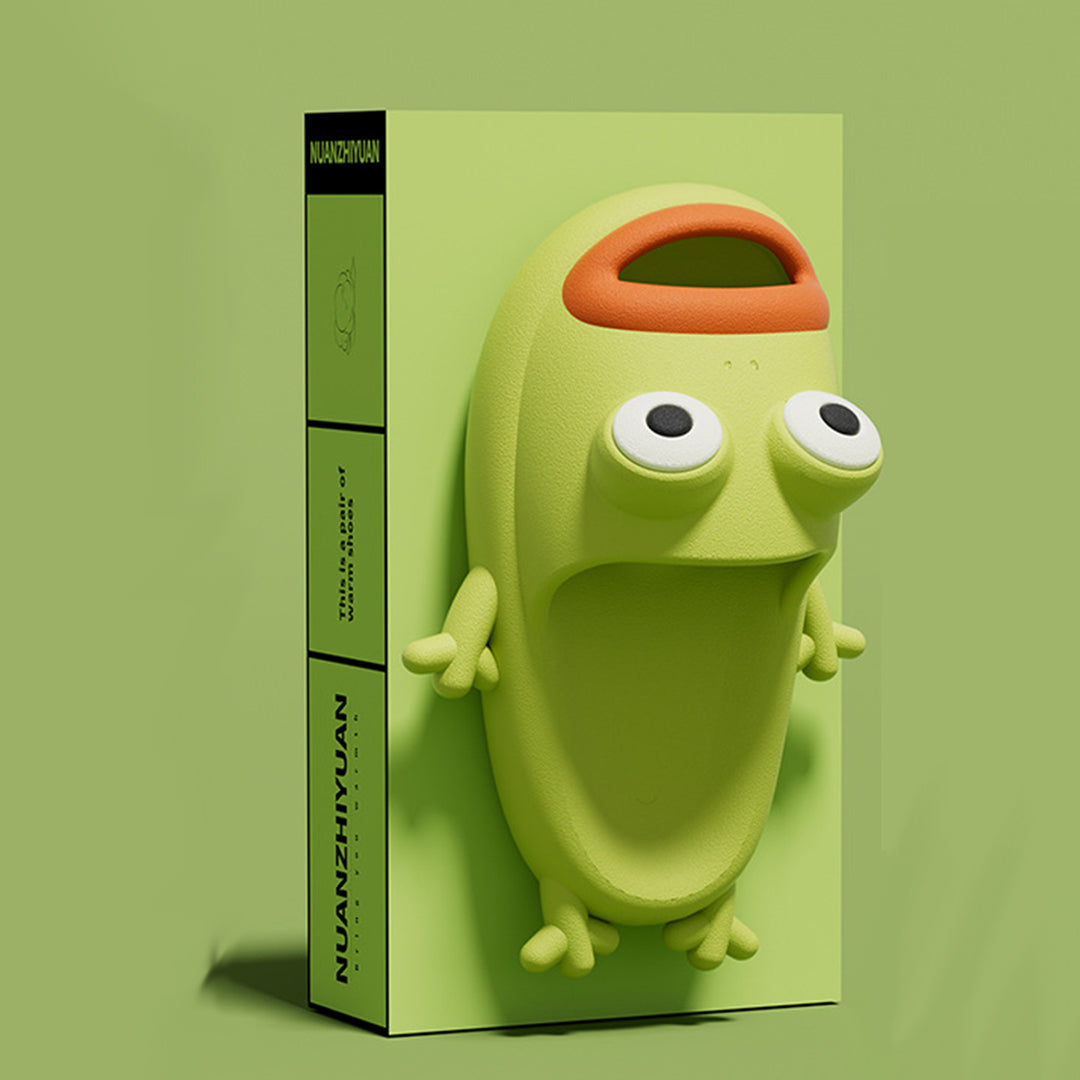 Cute Frog Slippers Non-Slip Funny Animal Slides Summer Couple Slippers for Home Bathroom Indoor Outdoor greater