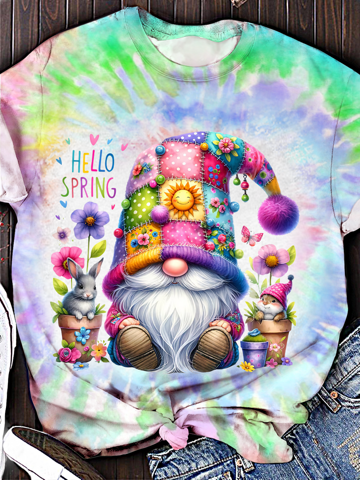 Spring Gnome Crew Neck T-shirt