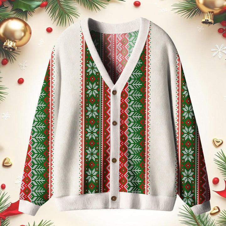 Christmas Stripes Unisex Ugly Cardigan Sweaters