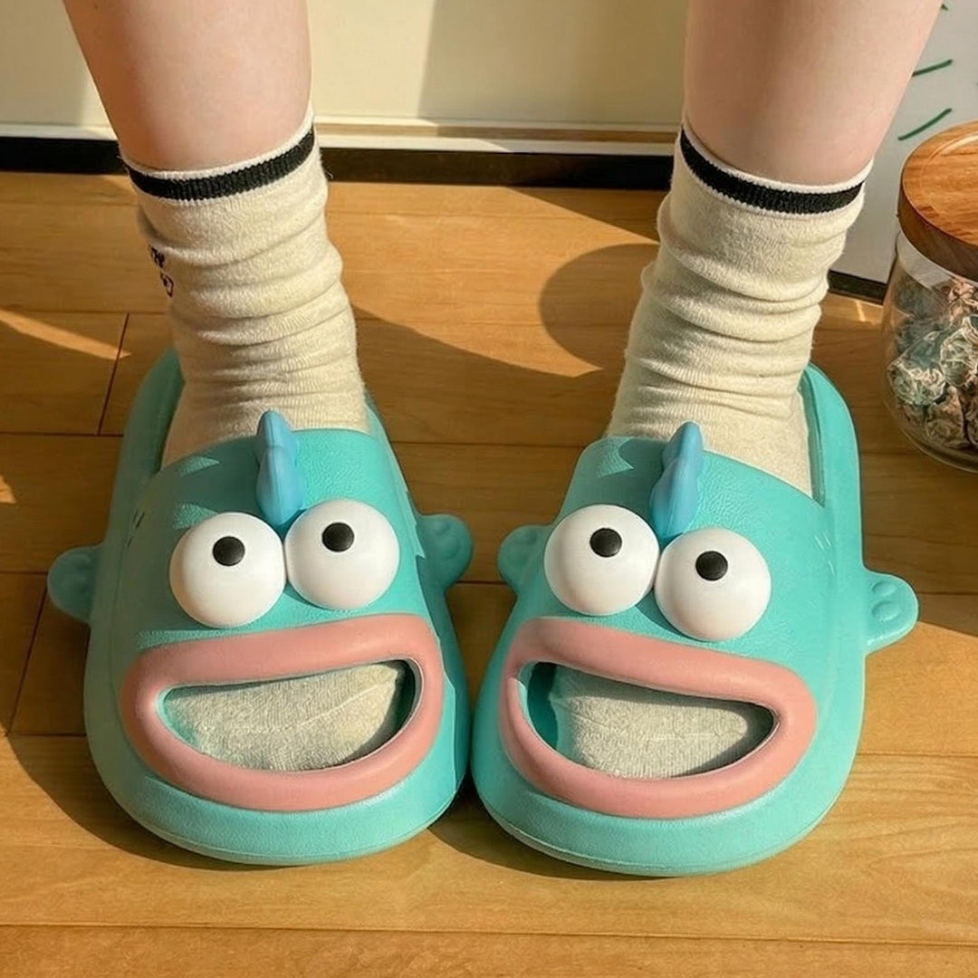 Fish Slippers Open Toe Anti Slip Cute Animal Slippers Summer Funny Fish Cloud Slides for Indoor Outdoor heathly