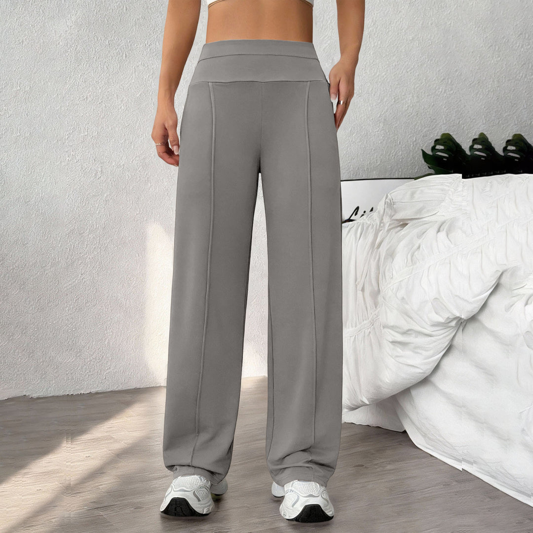 Yoga Pants Straight Leg for Women High Waist Workout Pants With Pockets Stretch Casual Sweatpants for Leisure brilliant