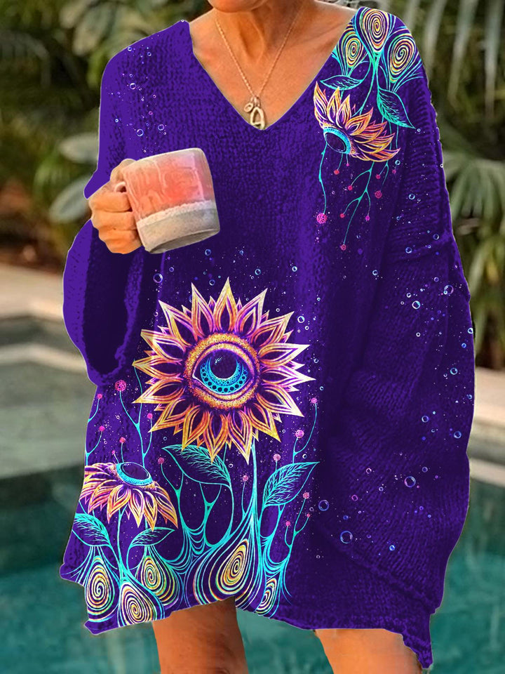 Ethnic Style Casual Pullover Sweater