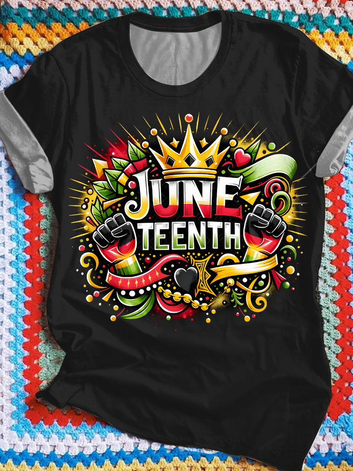 Juneteenth Graffiti Crew Neck T-shirt