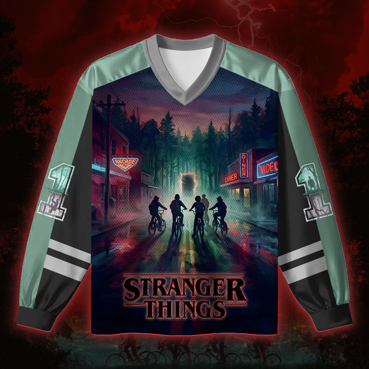 Stranger Things V-Neck Long Sleeved Jersey