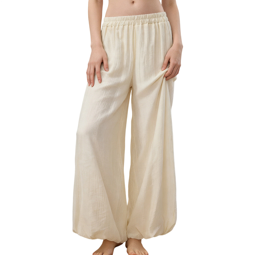 Yoga Harem Pants Women Elastic Waist Casual Yoga Pants Boho Flowy Hippie Trousers for Workout Sports Dance like-minded