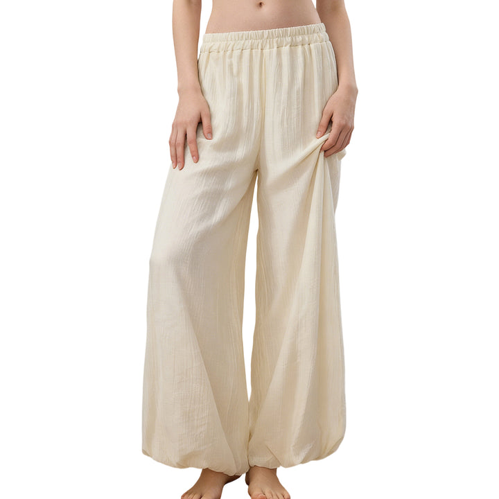 Yoga Harem Pants Women Elastic Waist Casual Yoga Pants Boho Flowy Hippie Trousers for Workout Sports Dance like-minded