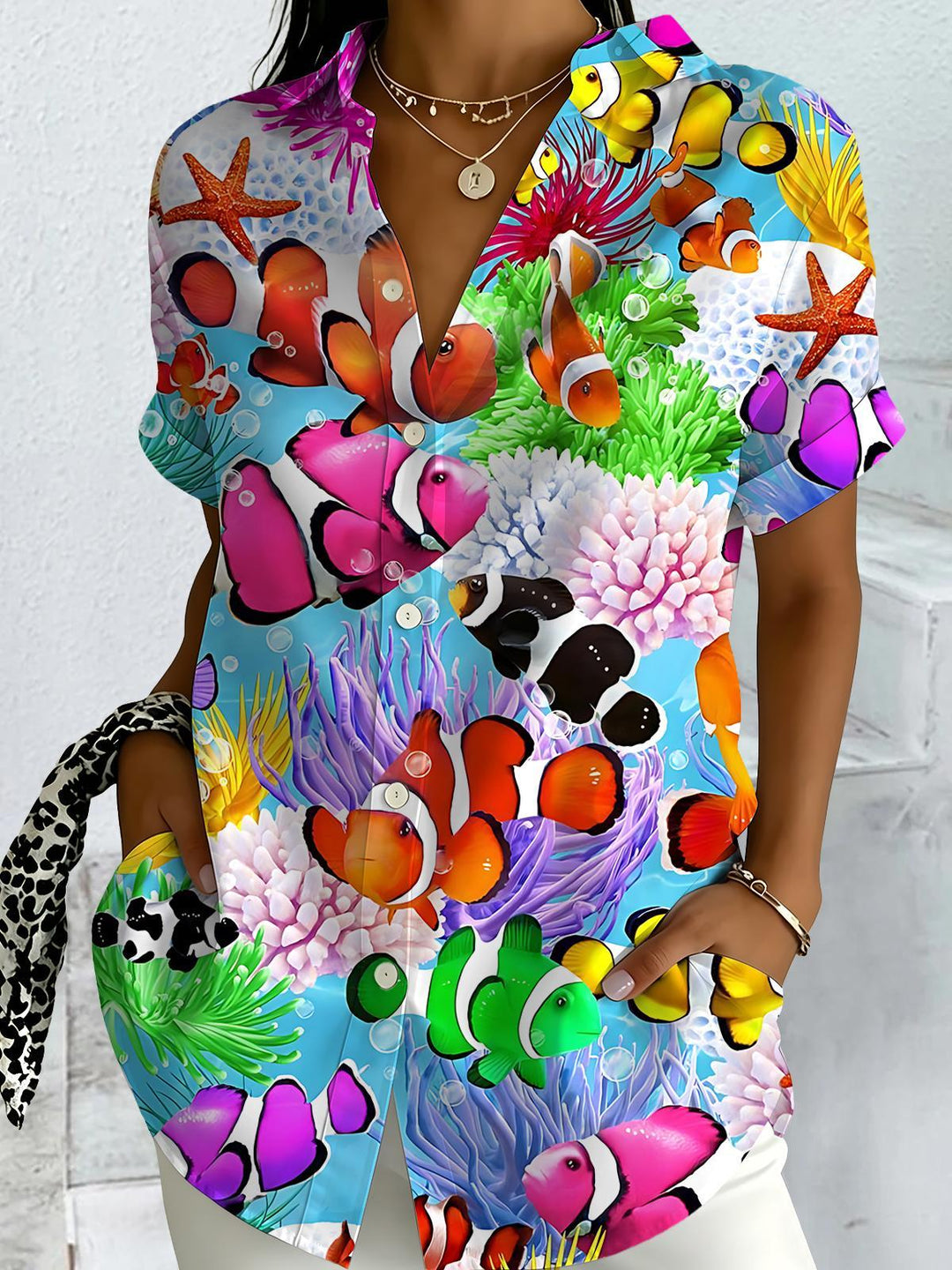 Hawaiian Fish Women's Short Sleeve Shirts