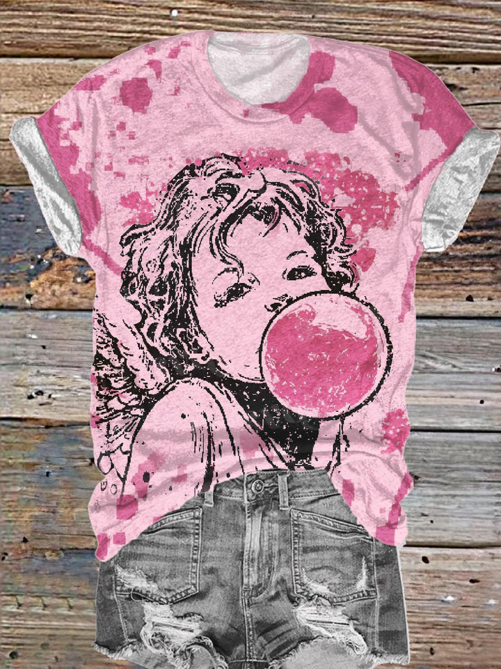 Cupid Comics Graffiti Crew Neck T-shirt