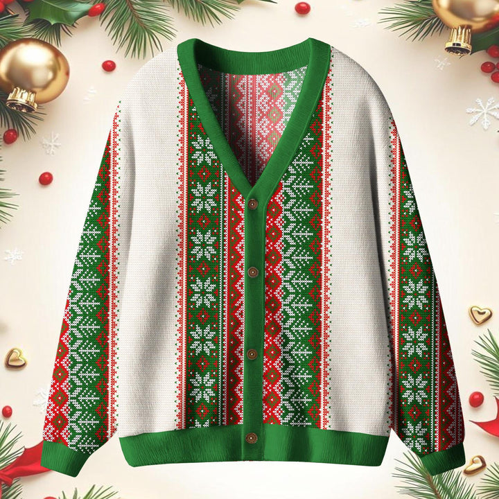 Christmas Stripes Unisex Ugly Cardigan Sweaters