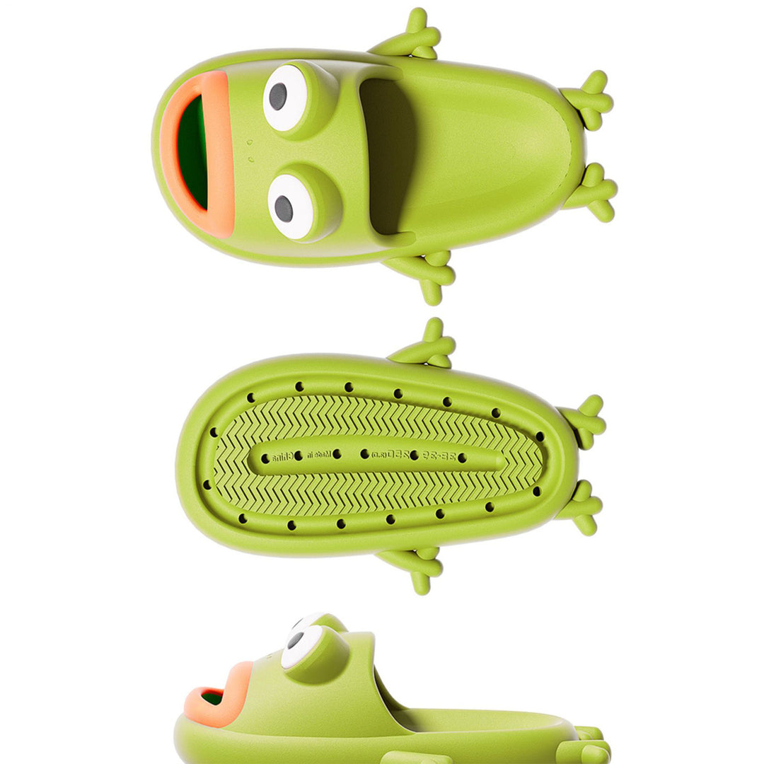 Cute Frog Slippers Non-Slip Funny Animal Slides Summer Couple Slippers for Home Bathroom Indoor Outdoor greater