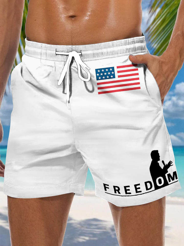 In Memory of Charlie Kirk Men's Print Pocket Shorts