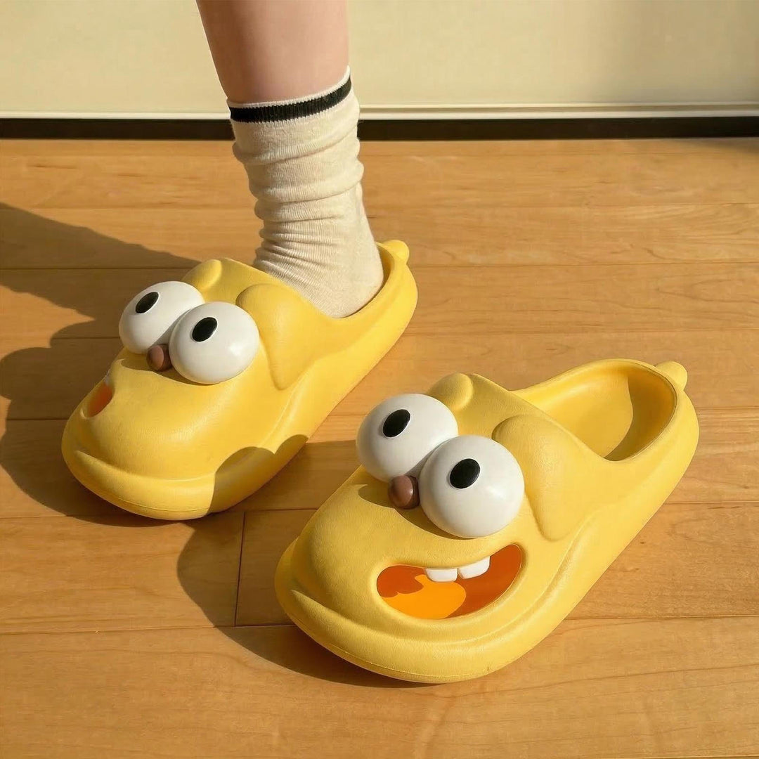 Animal Slippers for Women Closed Toe Cartoon Dog Slippers Casual Thick Sole Indoor Slides for Home Bedroom heathly