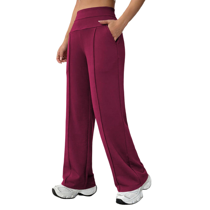 Yoga Pants Straight Leg for Women High Waist Workout Pants With Pockets Stretch Casual Sweatpants for Leisure brilliant