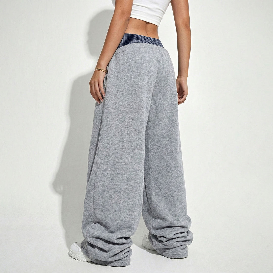 Baggy Sweatpants Women High Waisted Long Barrel Trousers Joggers With Drawstring Elastic Waist for Dating admired