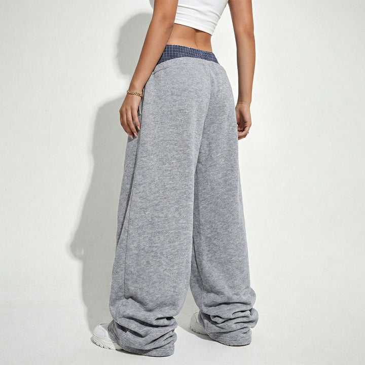 Baggy Sweatpants Women High Waisted Long Barrel Trousers Joggers With Drawstring Elastic Waist for Dating admired