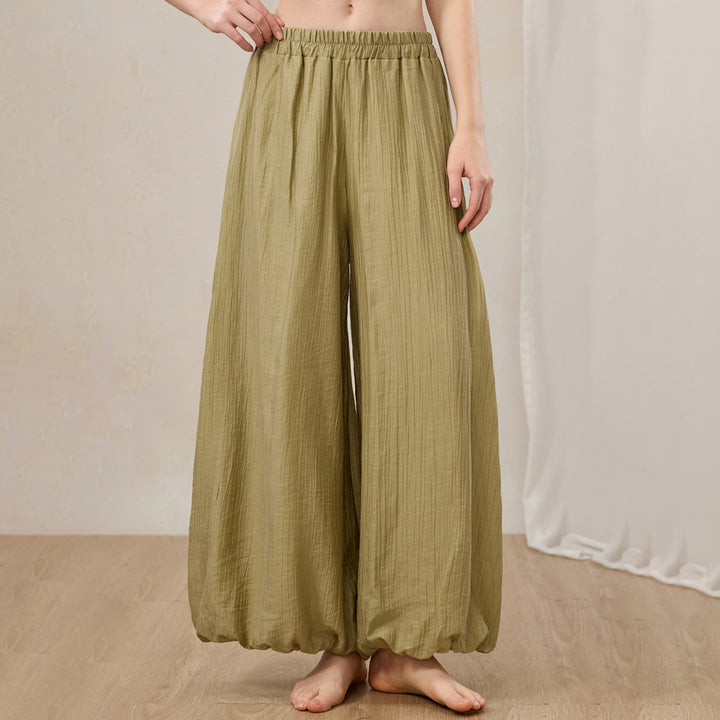 Yoga Harem Pants Women Elastic Waist Casual Yoga Pants Boho Flowy Hippie Trousers for Workout Sports Dance like-minded