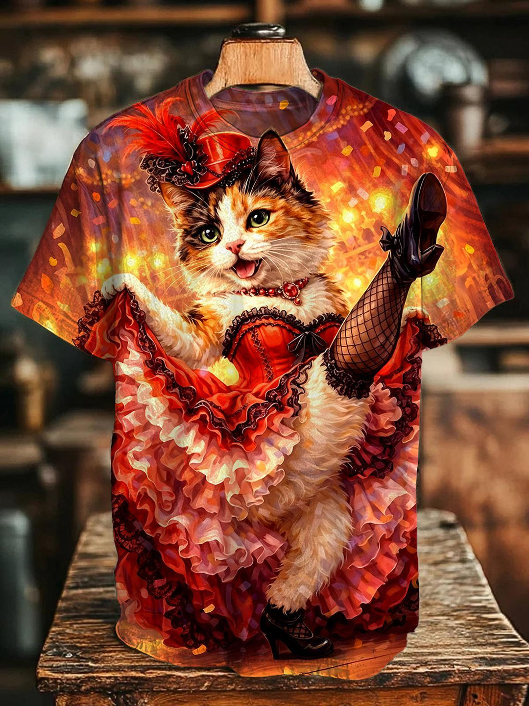 Party Cat Queen Women's Short Sleeve Crew Neck T-shirt